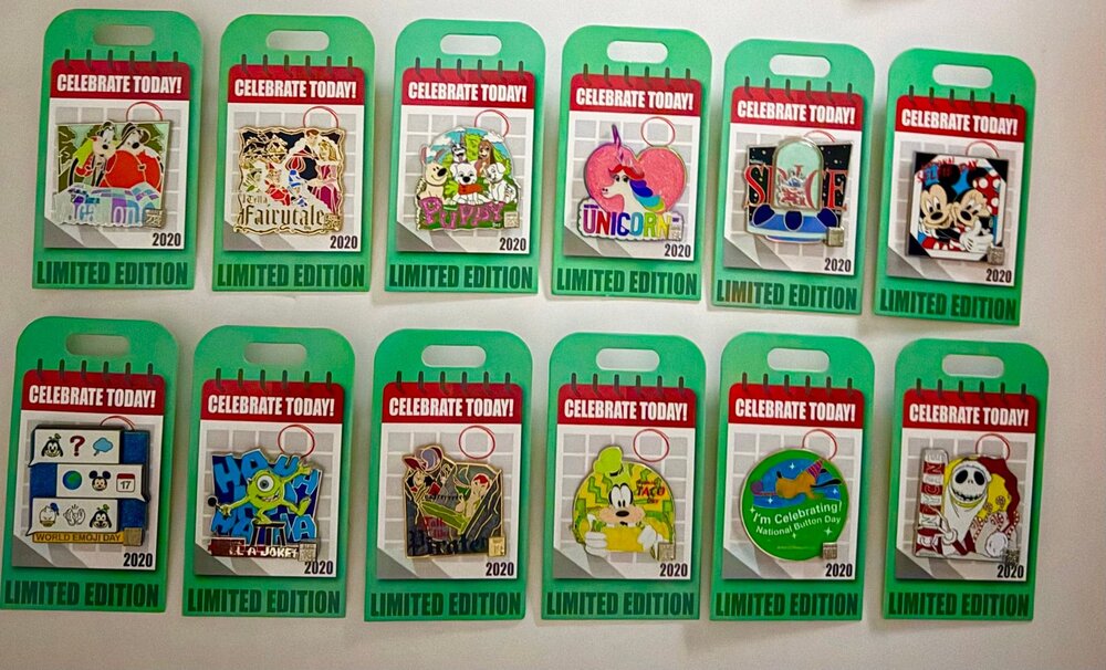 2020 Disney Celebrate Today LE Pin Collection. Complete Set of 12.